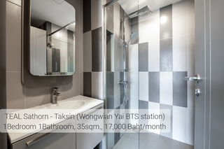 เช่าคอนโด TEAL Sathorn Taksin  ทีล สาทร-ตากสิน  1 ห้องนอน 1 ห้องน้ำ ชั้น 9  ทิศตะวันออก ติด BTS วงเวียนใหญ่