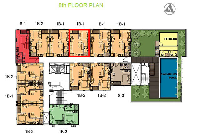 ขายคอนโด 1 ห้องนอน เดอะ วีว่า คอนโด สาทร-ตากสิน ชั้น 4 ขนาด  35.2 ตรม  BTS วงเวียนใหญ่ 