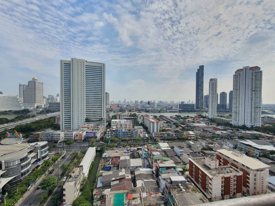 เช่าคอนโด 1 ห้องนอน  2 ห้องน้ำ  Sathorn Bridge Tower (สาธร บริดจ์ ทาวเวอร์) ขนาด 74 ตรม. ชั้น 21 วิวแม่น้ำ วิวเมือง  BTS สะพานตากสิน